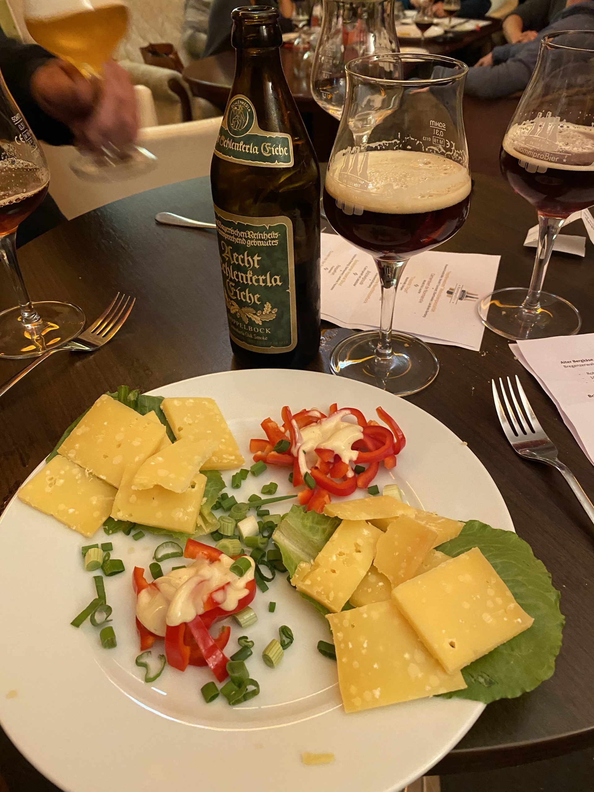 Bier und Käse Verkostung